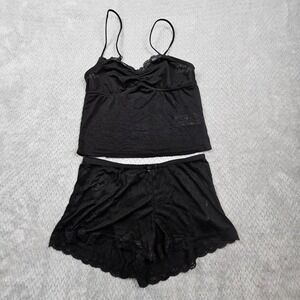 Edikted Women's Cami & Shorts Pajama Set XS Black NWOT